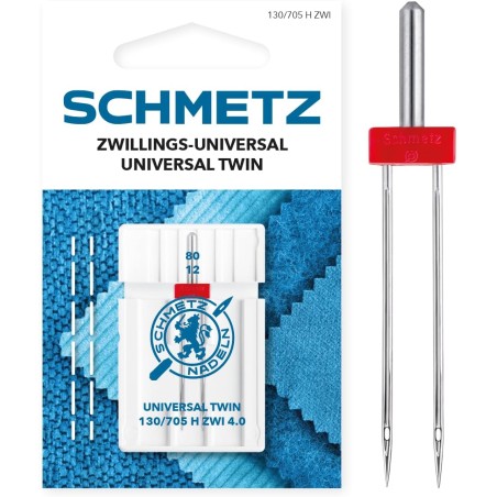 AIGUILLE MACHINE DOUBLE UNIVERSELLE 4MM 80