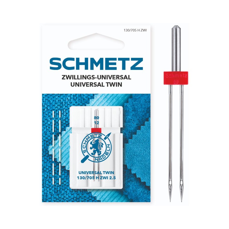 AIGUILLE MACHINE DOUBLE UNIVERSELLE 2.5 MM 80