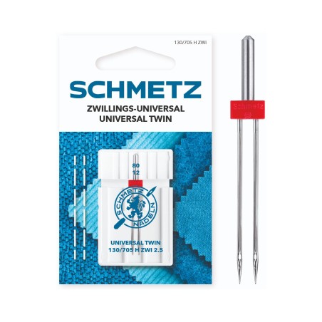 AIGUILLE MACHINE DOUBLE UNIVERSELLE 2.5 MM 80