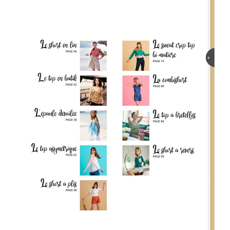 SHORTS, HAUTS ET JUPES D'ÉTÉ