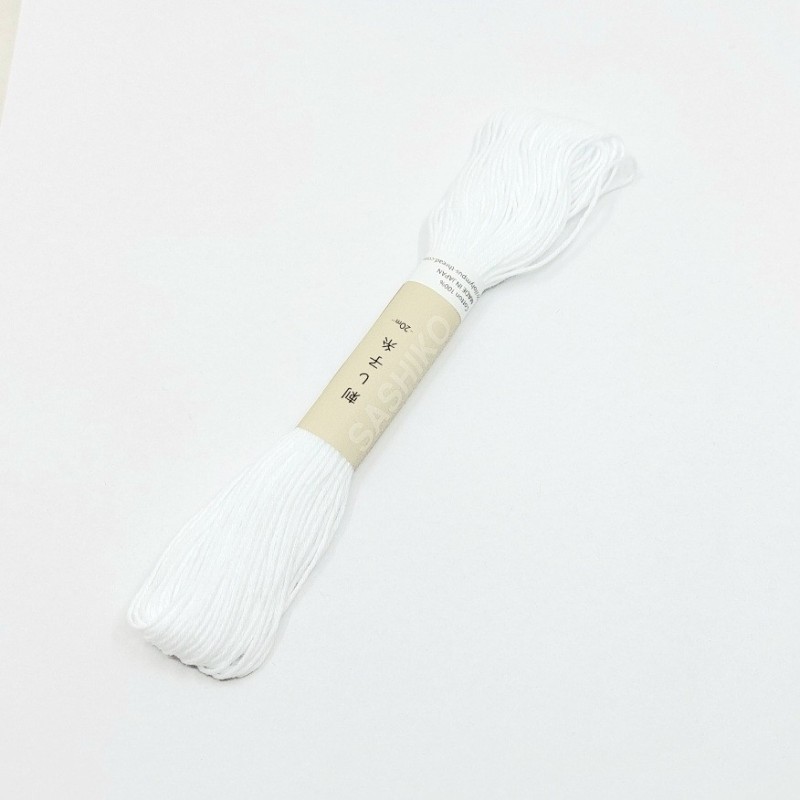 FIL SASHIKO UNI COL 1 BLANC 20 M