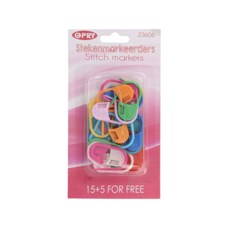 Marqueurs pour tricot et crochet - lot de 20