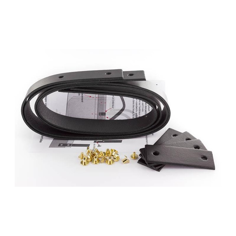 LANIÈRE EN CUIR NOIR