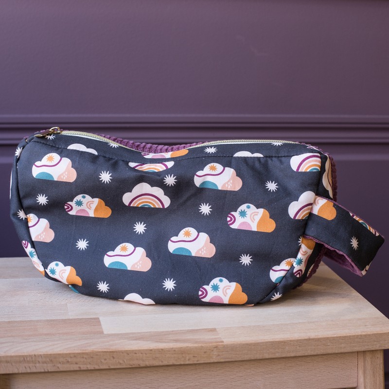 SAC DEMI LUNE VIOLET/IMPRIMER