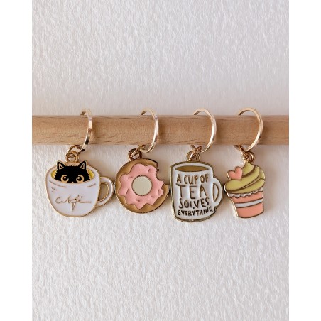 ANNEAUX MARQUEURS CHAT TASSE DONUT