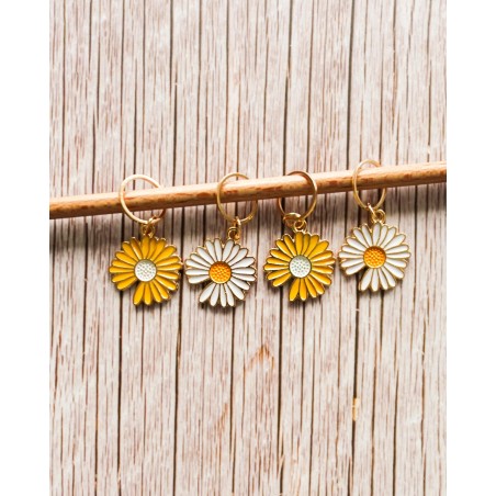 ANNEAUX MARQUEURS MARGUERITES BLANC ET JAUNE