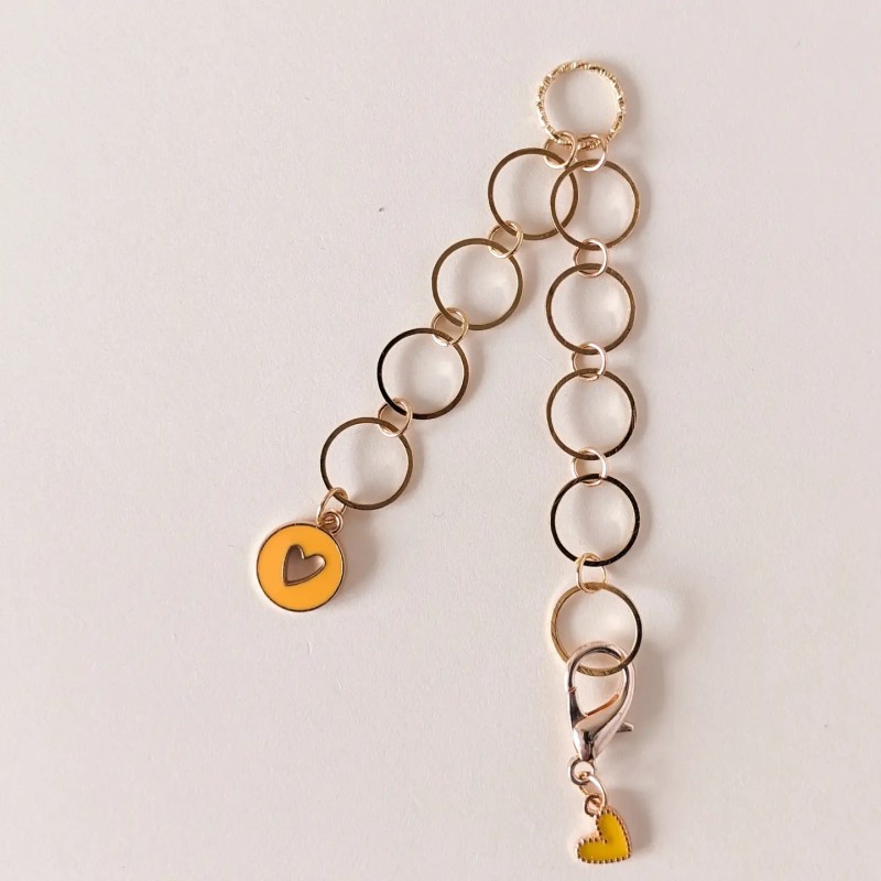 COMPTE-RANGS PETITS COEURS JAUNE