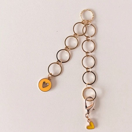 COMPTE-RANGS PETITS COEURS JAUNE