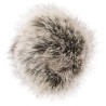 POMPON FAUSSE FOURRURE 10CM GRIS