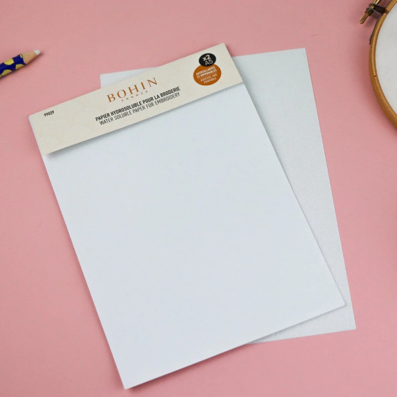 PAPIER HYDROSOLUBLE POUR BRODERIE