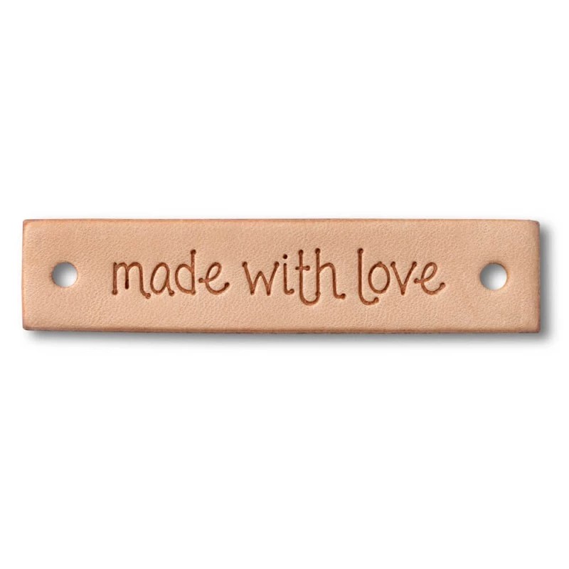 Etiquette en Cuir "Made with Love" - Prym