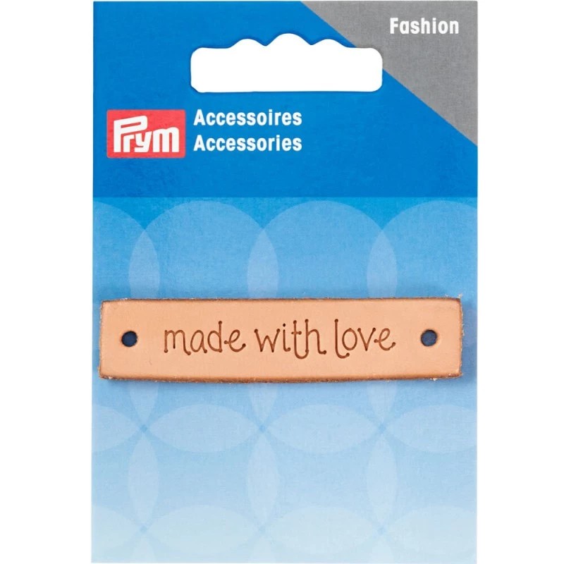 Etiquette en Cuir "Made with Love" - Prym