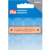 Etiquette en Cuir "Made with Love" - Prym