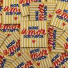 ÉTIQUETTE À COUDRE "More amor por favor"