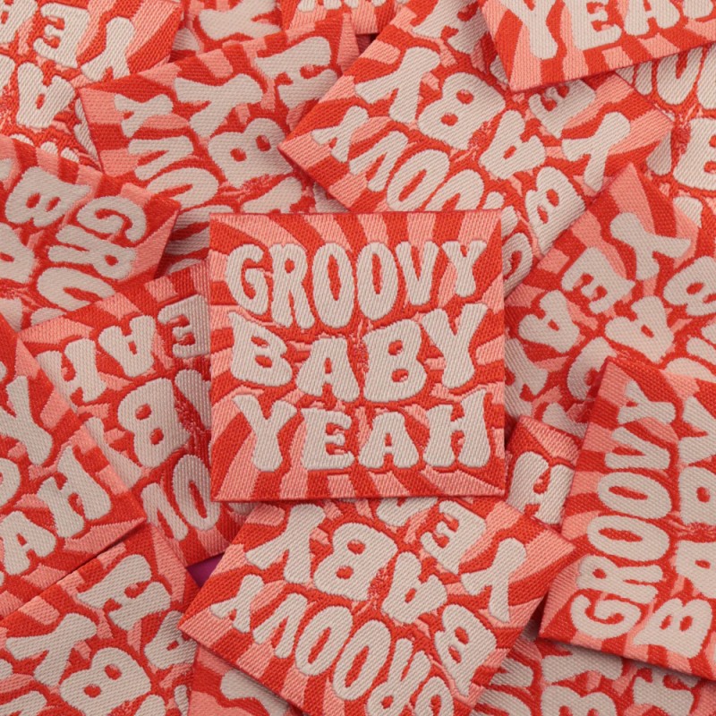 ÉTIQUETTE À COUDRE "Groovy baby yeah"