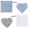 KIT LINGETTES COEUR FANNY bleu