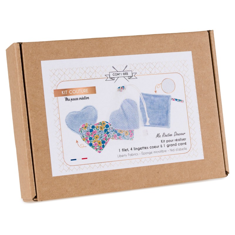KIT LINGETTES COEUR FANNY bleu