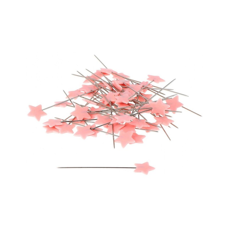 Boite de 100 épingles à tête plastique rose Bohin