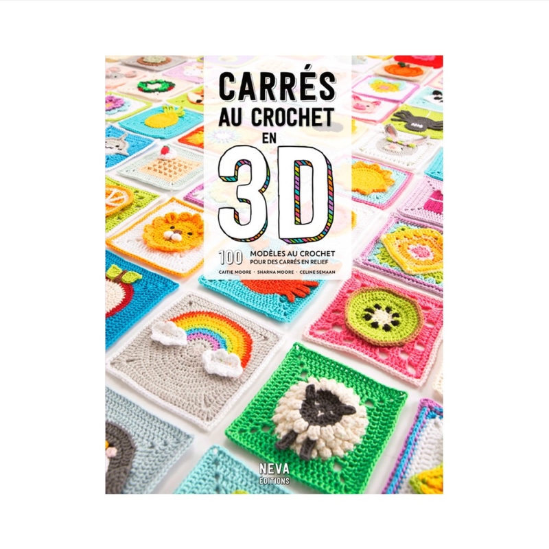 CARRÉS AU CROCHET EN 3D