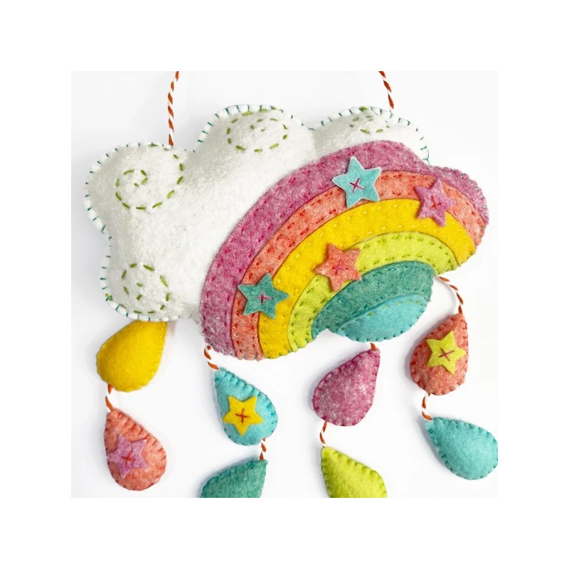 KIT FEUTRINE DIY PENDENTIF PETIT NUAGE BONHEUR