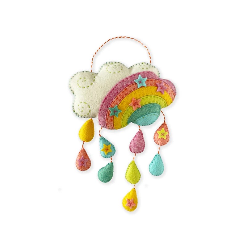 KIT FEUTRINE DIY PENDENTIF PETIT NUAGE BONHEUR