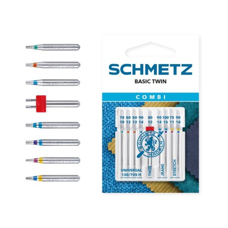AIGUILLES MACHINE ASSORTIMENT BASIC TWIN