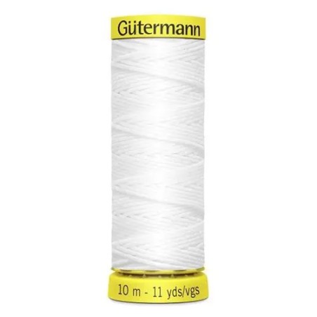 Fil élastique Gütermann 10m – Blanc N°5019