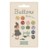 LOT BOUTONS X10 10MM TILDA BRIE BASICS