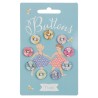 LOT BOUTONS X9 12MM TILDA MEADOW