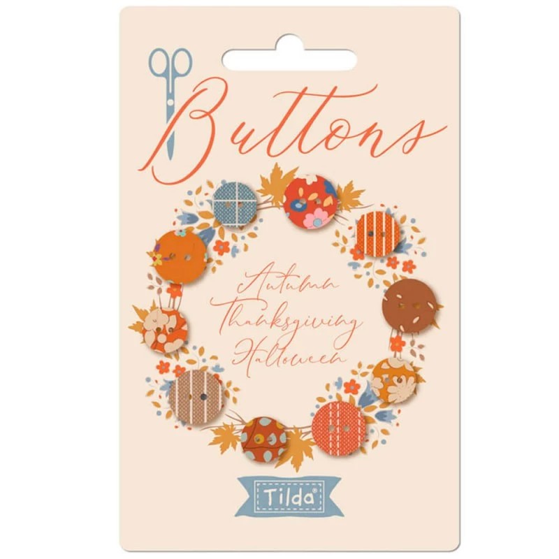 LOT BOUTONS X10 10 ET 12MM TILDA AUTUMN