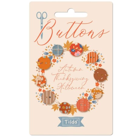 LOT BOUTONS X10 10 ET 12MM TILDA AUTUMN