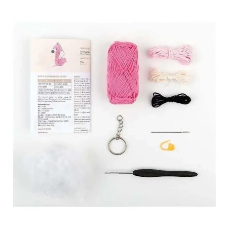 KIT MINI AMIGURUMI FLAMANT ROSE