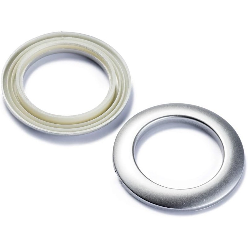 8X OEILLETS RIDEAU 40MM ARGENT MAT