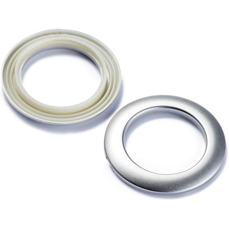 8X OEILLETS RIDEAU 40MM ARGENT MAT