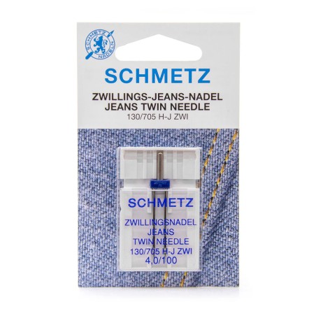AIGUILLE MACHINE DOUBLE JEANS 4 MM