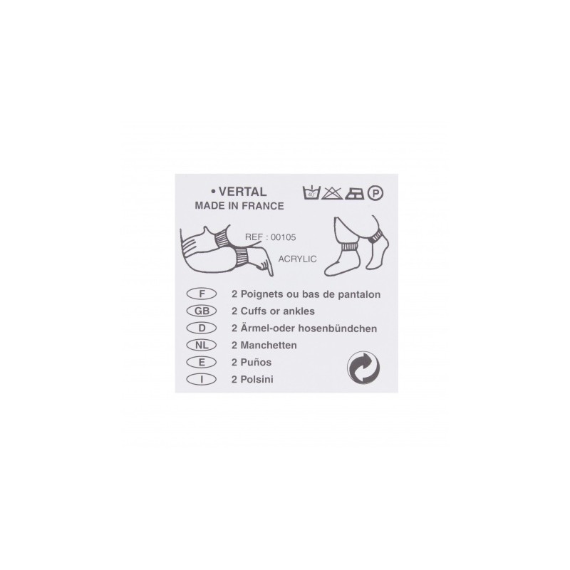 Bord-côte côtelé poignet kaki