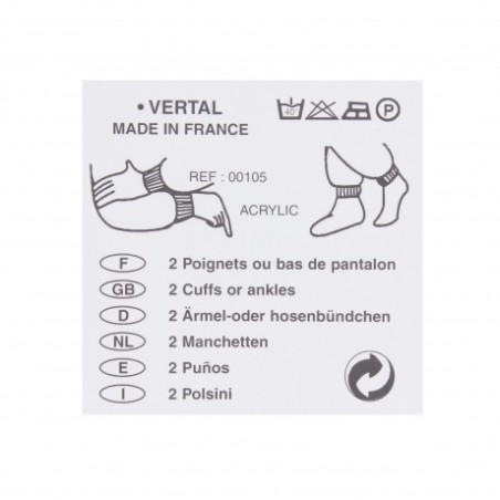 Bord-côte côtelé poignet noir