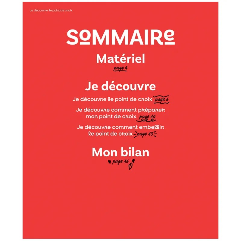 JE DÉCOUVRE LE POINT DE CROIX