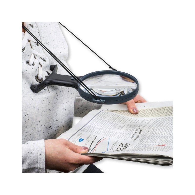 LOUPE À MAIN LIBRE LUMINEUSE X2