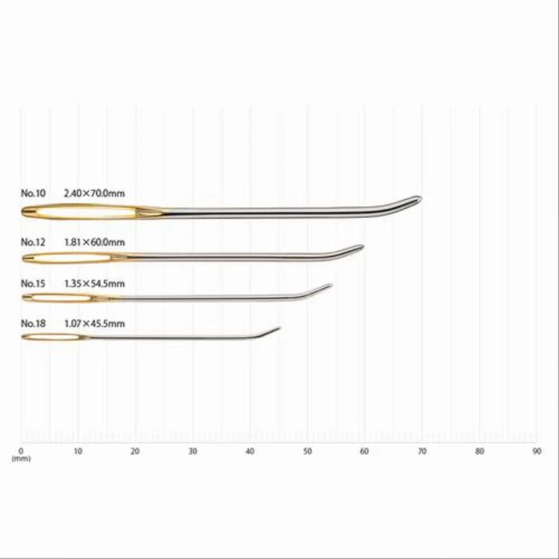 ASSORTIMENT 4 AIGUILLES COURBES