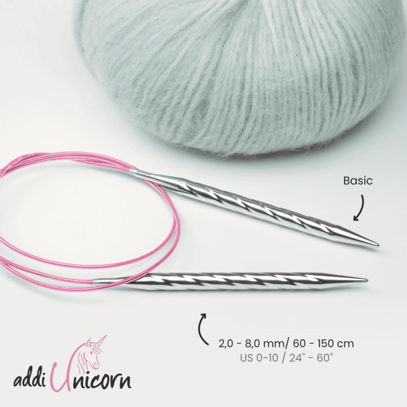 Aiguilles circulaires fixes Addi Unicorn