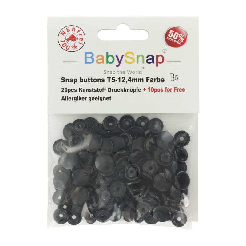 BOUTONS PRESSION NOIR