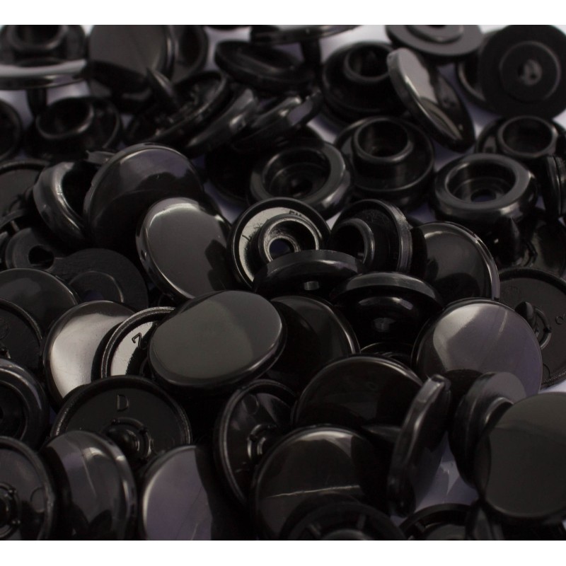 BOUTONS PRESSION NOIR