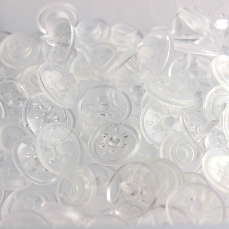 BOUTONS PRESSION TRANSPARENT
