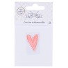 ÉCUSSON À THERMOCOLLER COEUR ROSE