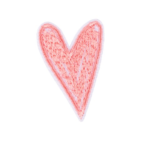 ÉCUSSON À THERMOCOLLER COEUR ROSE
