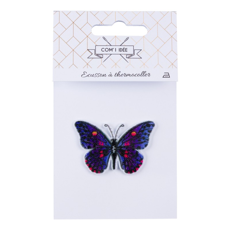 ÉCUSSON À THERMOCOLLER PAPILLON  4.5X3CM