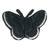 ÉCUSSON À THERMOCOLLER PAPILLON NOIR 3.5X5CM