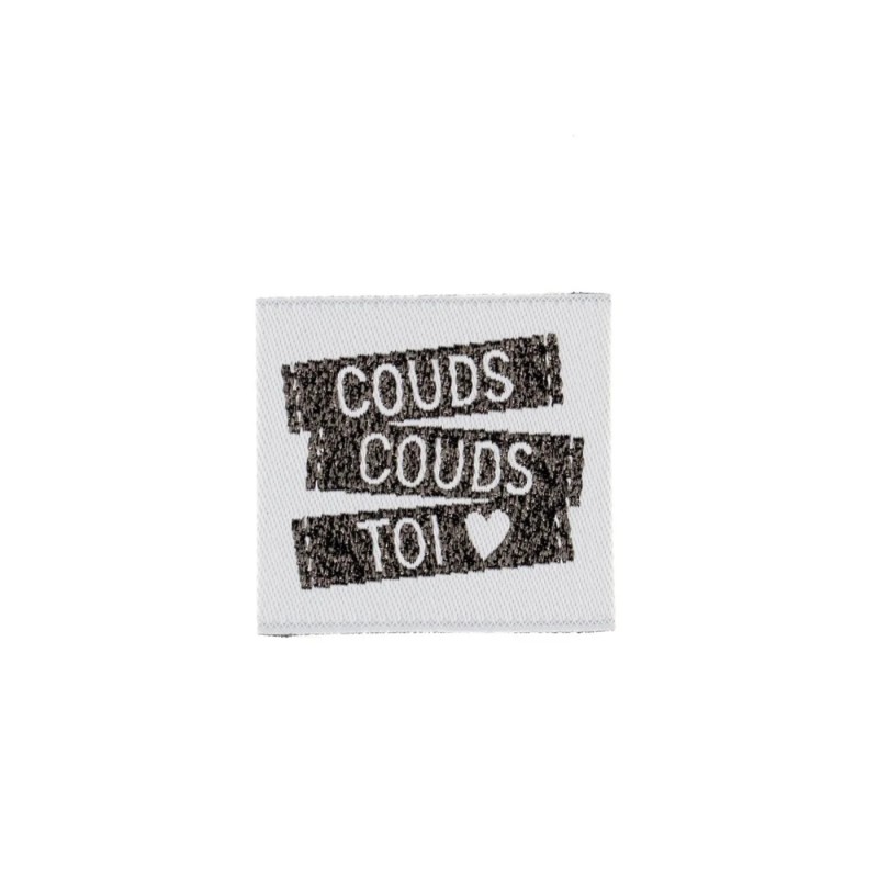 ÉTIQUETTE À COUDRE "COUDS COUDS TOI"