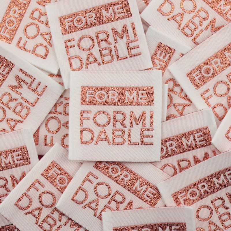 ÉTIQUETTE À COUDRE "FOR ME FORMIDABLE"
